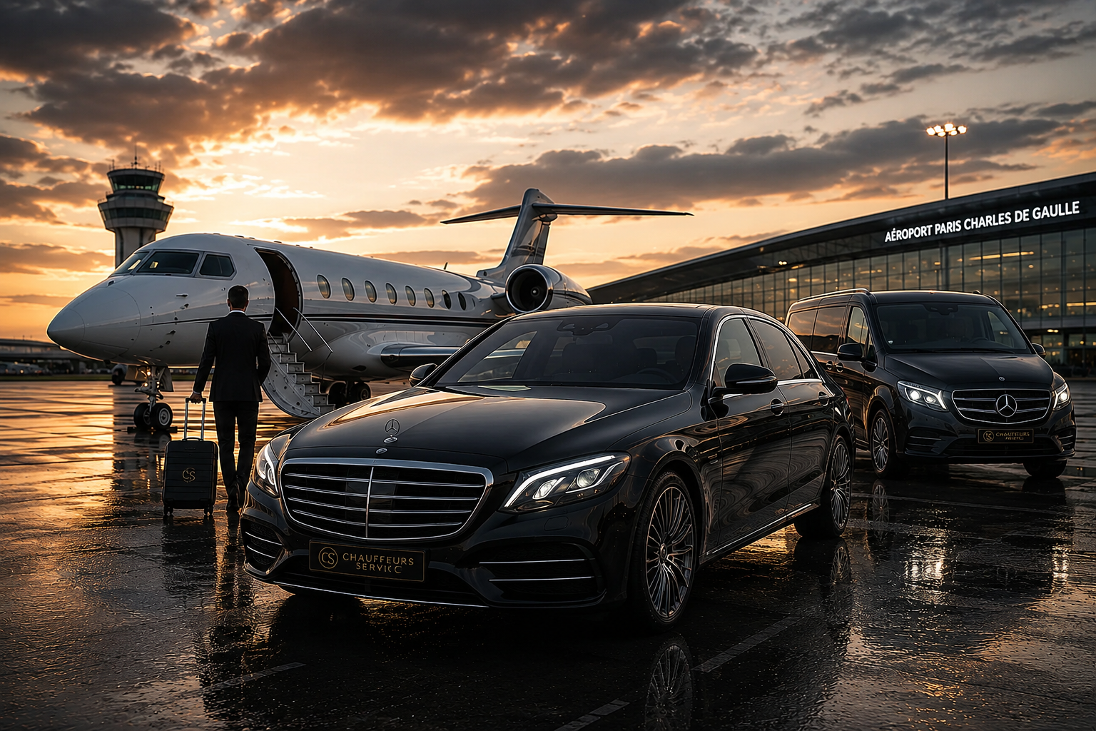 Transfert aéroport Paris avec chauffeur privé Chauffeur Service - Chauffeur privé à Paris et Île-de-France